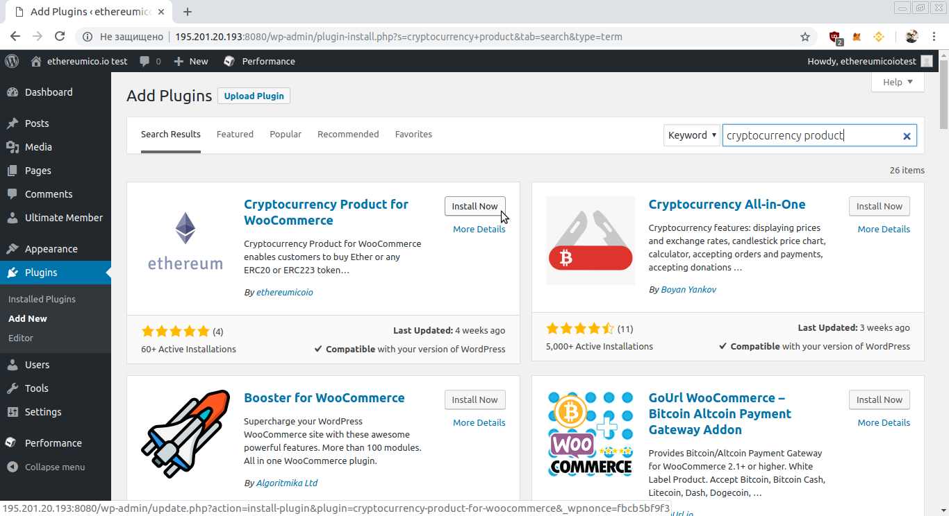 Cryptocurrency WordPress Plugin for WooCommerce