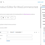 Gutenberg Product Editor for WooCommerce plugin